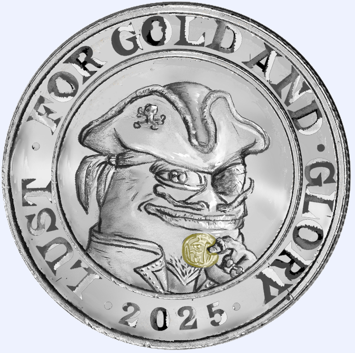 2023 Pirate Gilded 1 oz 999 Silver (OOP)